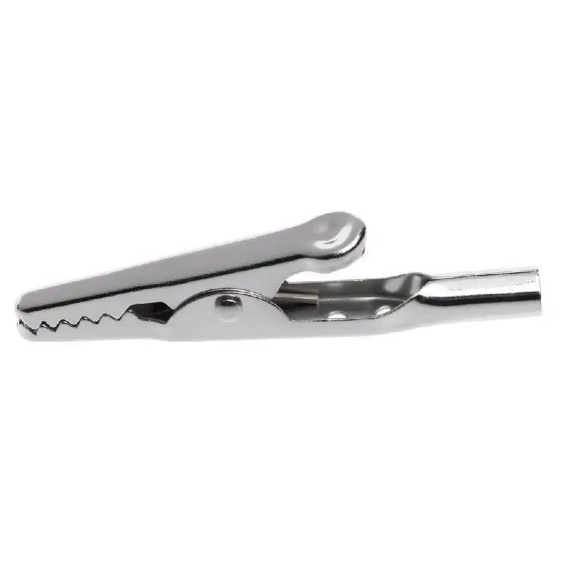 100 Pcs Electric Test Crocodile Alligator Clips Clamps Silver Tone 50MM