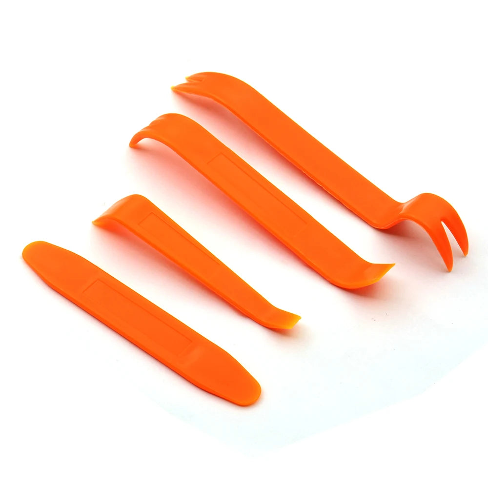 4pcs Red Panel Door Clip Panel Trim Dash Audio Removal Repair Tool