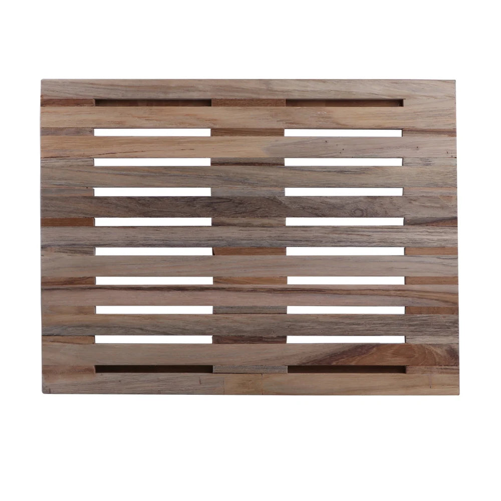 445mm*330mm Teak Wall Mount Fold Down Bench with Slots for Boat, Shower Room, Steam, Sauna Room