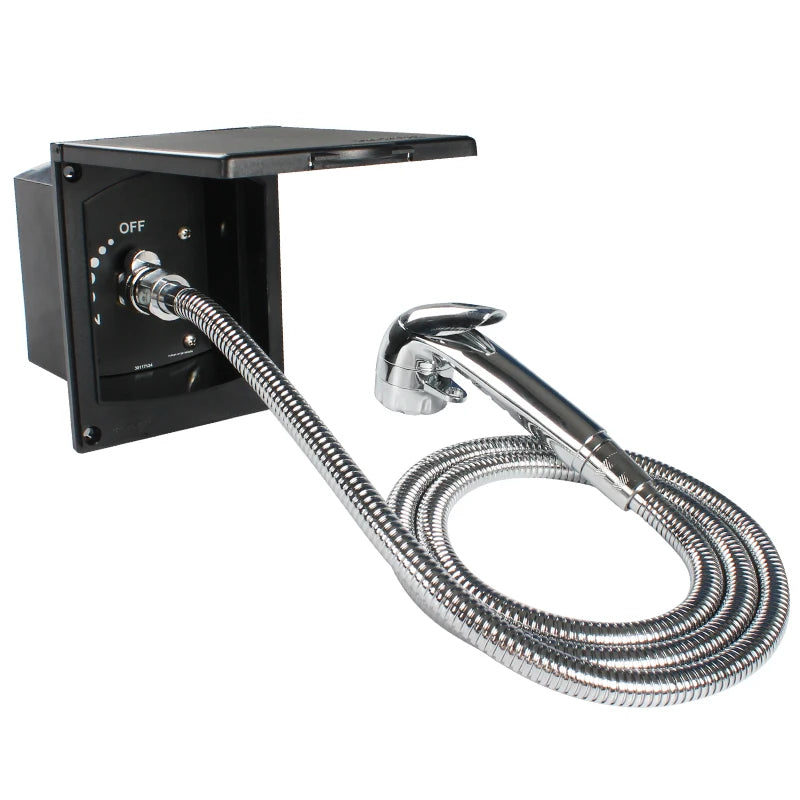 TYTXRV Black Exterior Shower Box Kit For Caravan RV Boat Motorhome