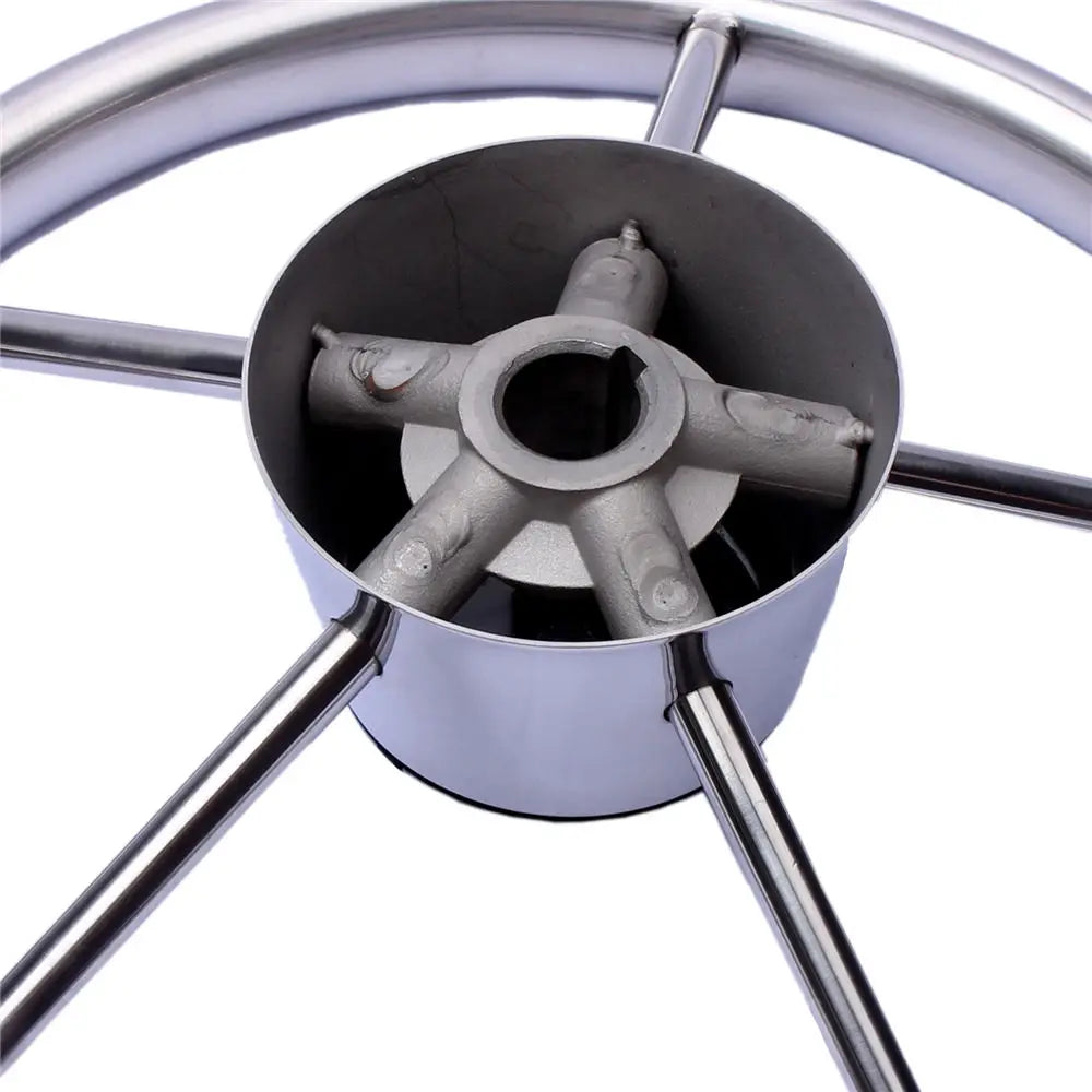11'' Boat Stainless Steel 5 Spokes Steering Wheel 280mm Dia for Marine Yacht