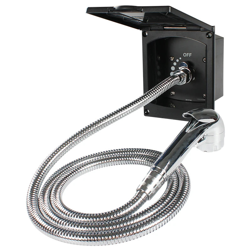 TYTXRV Black Exterior Shower Box Kit For Caravan RV Boat Motorhome