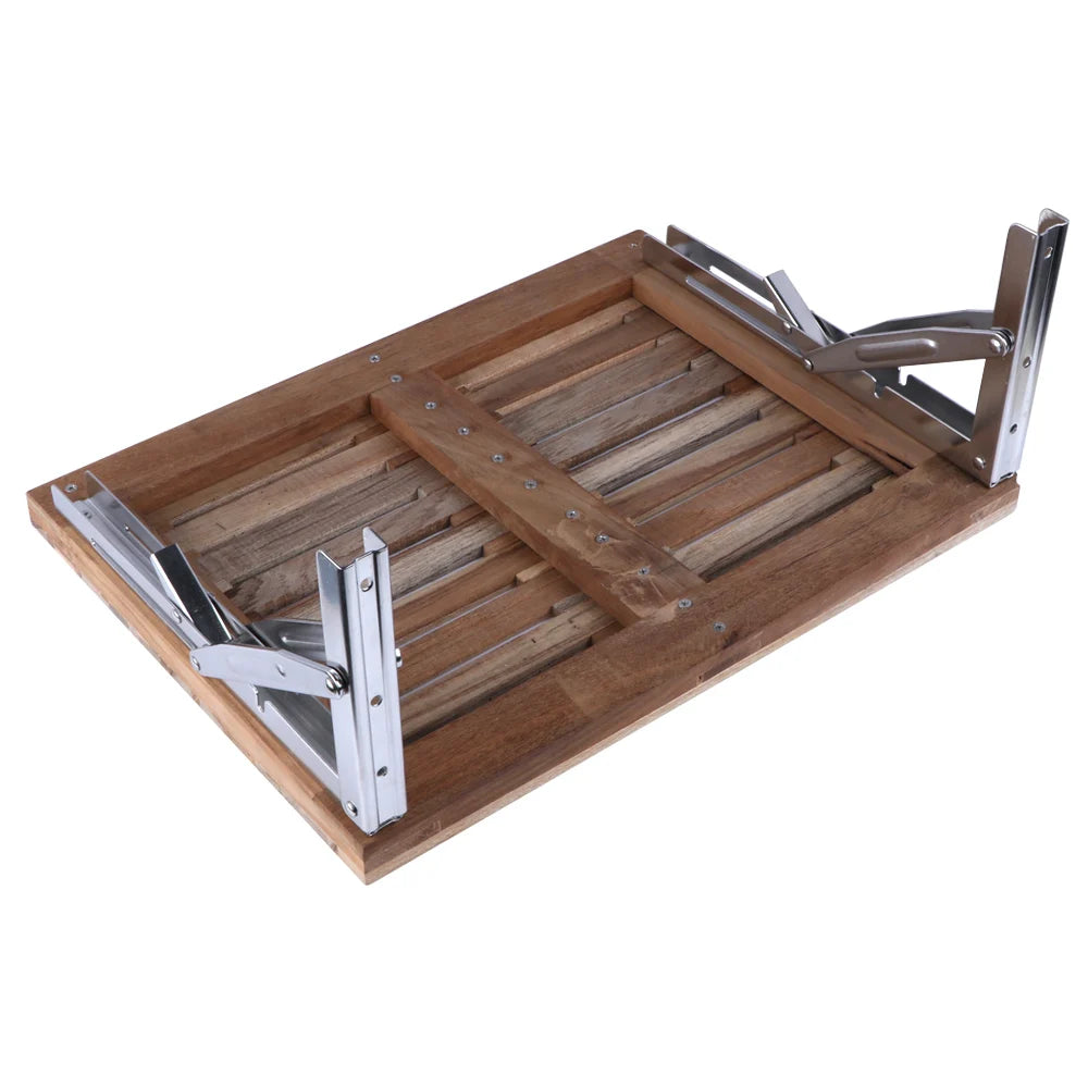 445mm*330mm Teak Wall Mount Fold Down Bench with Slots for Boat, Shower Room, Steam, Sauna Room