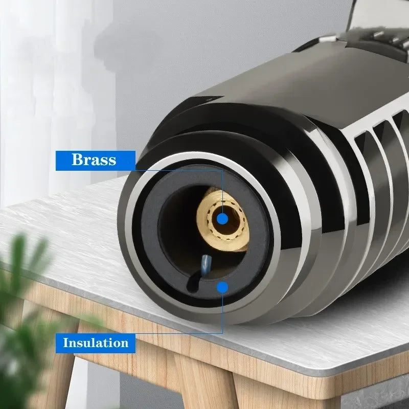 High Temperature 1800° Metal Spray Gun Butane Gas Lighter Outdoor Windproof Blue Powerful Flame Torch Jet Lighter Welding Tool