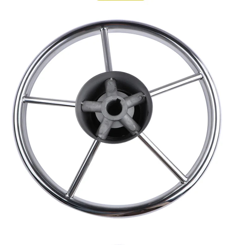 11'' Boat Stainless Steel 5 Spokes Steering Wheel 280mm Dia for Marine Yacht