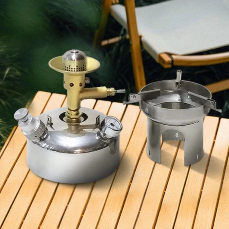 Outdoor Multi-fuel Oil Stove Field Portable Alcohol Stove Picnic Gasoline Kerosene Gasification Stove Compact and Safe Camping