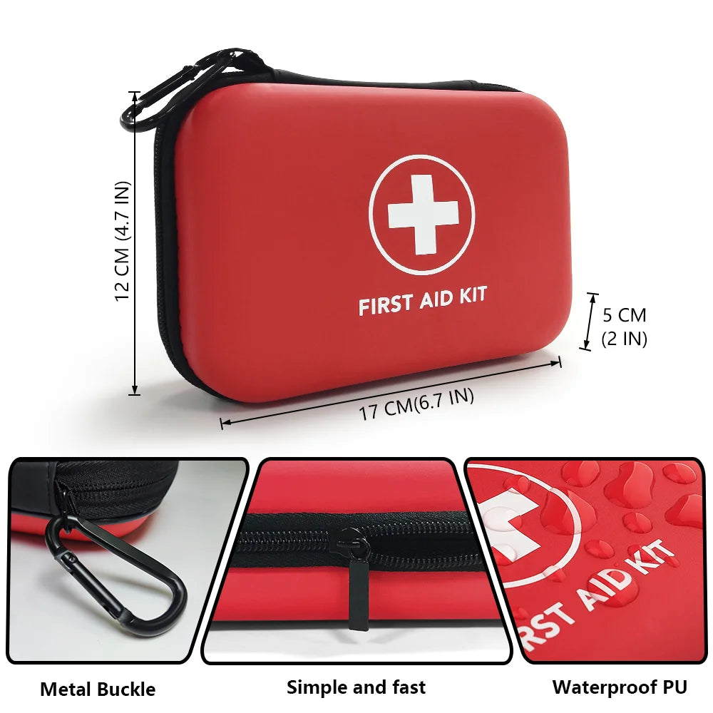 All Purpose First Aid Kit Emergency Medical Portable Bag for Outdoor Camping Hiking Home Emergency Rescue Equipment Supplies