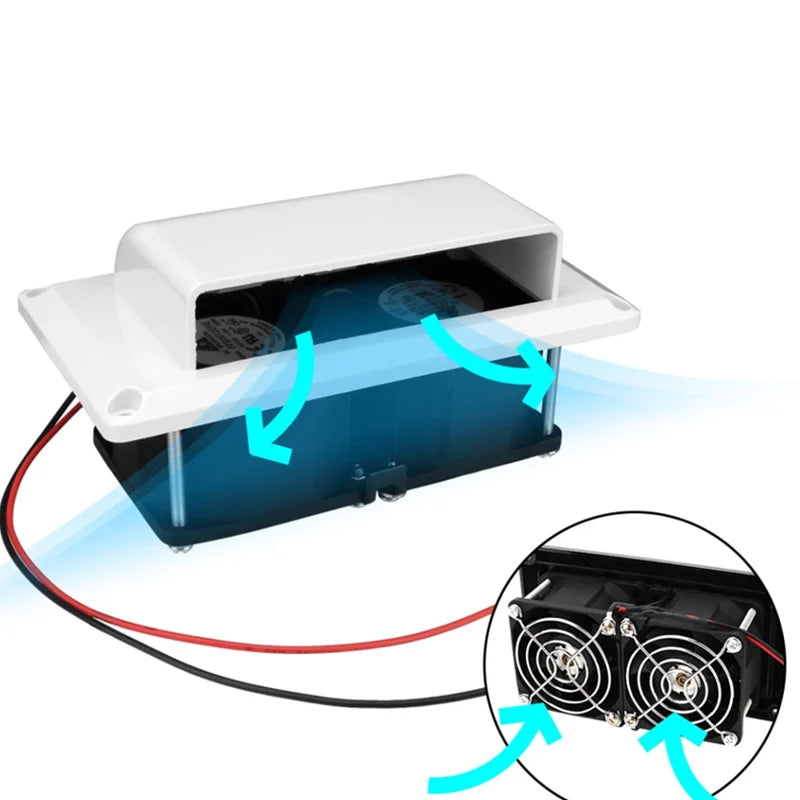 TYTXRV DC12V 13.2W RV Side Air Vent Black/White Ventilation Exhaust Fan for Camper Trailer Boat Marine Yacht