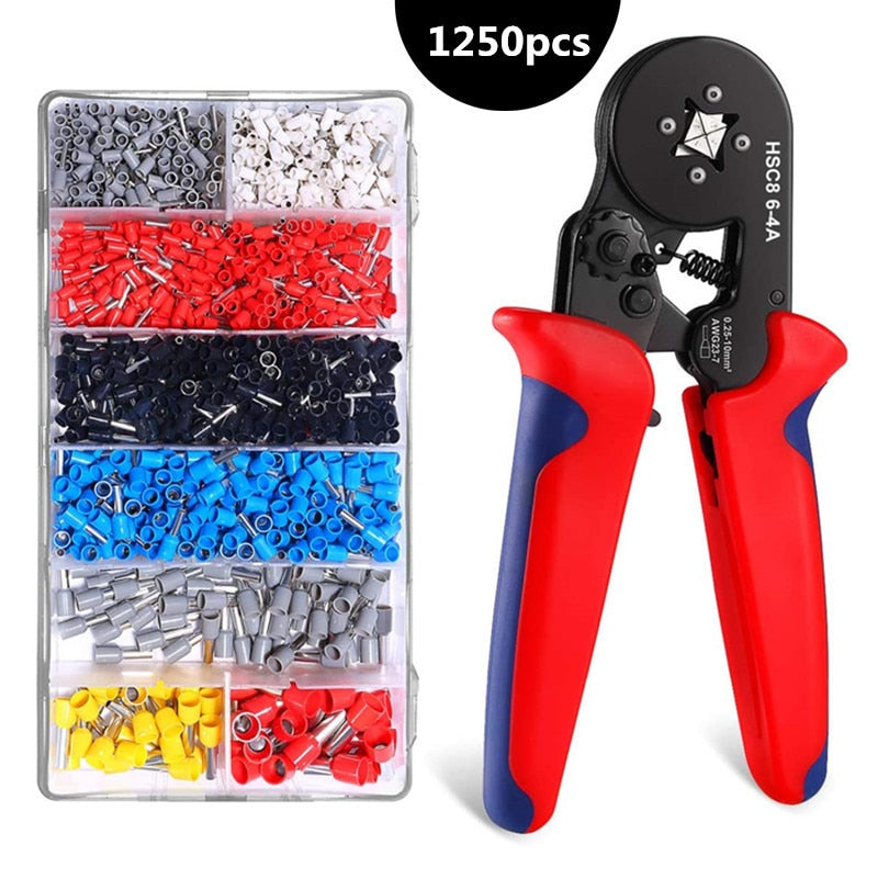 Endehylsetang / Wire Terminal Crimp Connector Insulated Uninsulated Cable Terminals End Ferrules HSC8 6-4A Crimping Pliers Tool