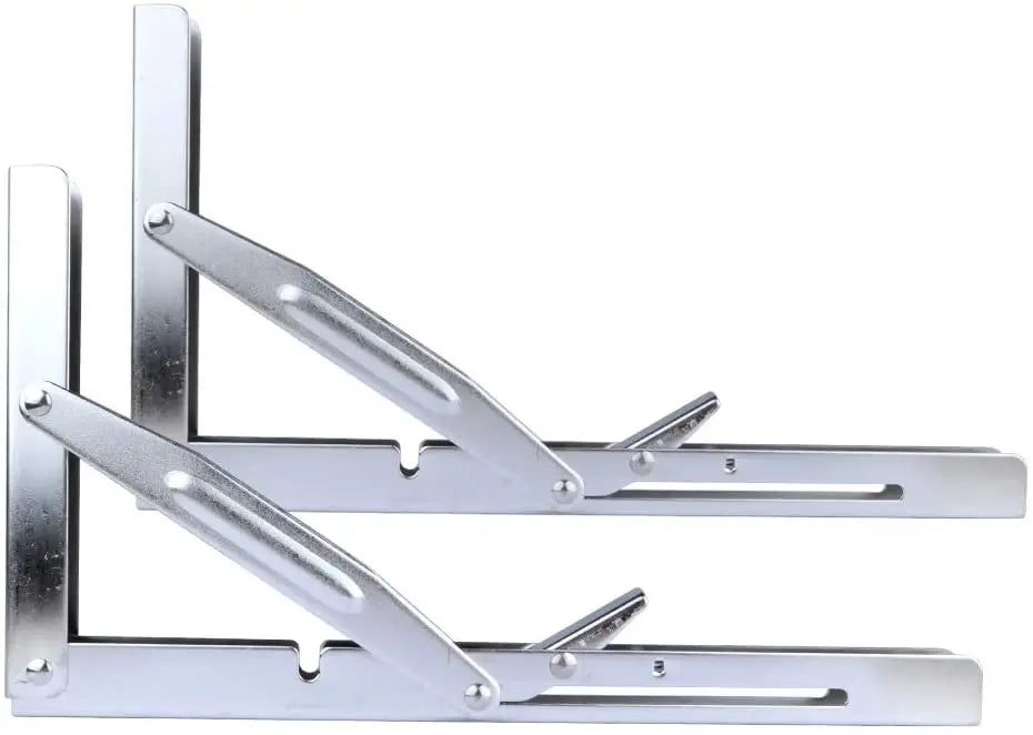 2 Pieces Folding Heavy Duty Shelf-Bracket Bench Table Folding Shelf or Bracket, Max. Load 550lbs