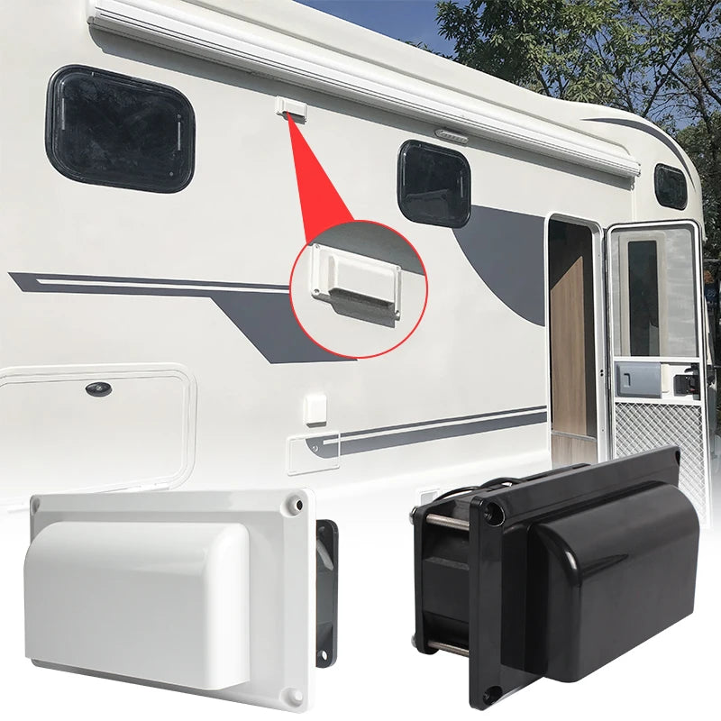 TYTXRV DC12V 13.2W RV Side Air Vent Black/White Ventilation Exhaust Fan for Camper Trailer Boat Marine Yacht
