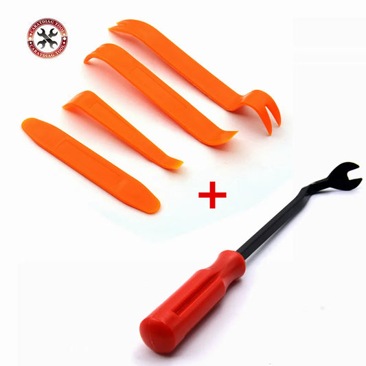 4pcs Red Panel Door Clip Panel Trim Dash Audio Removal Repair Tool