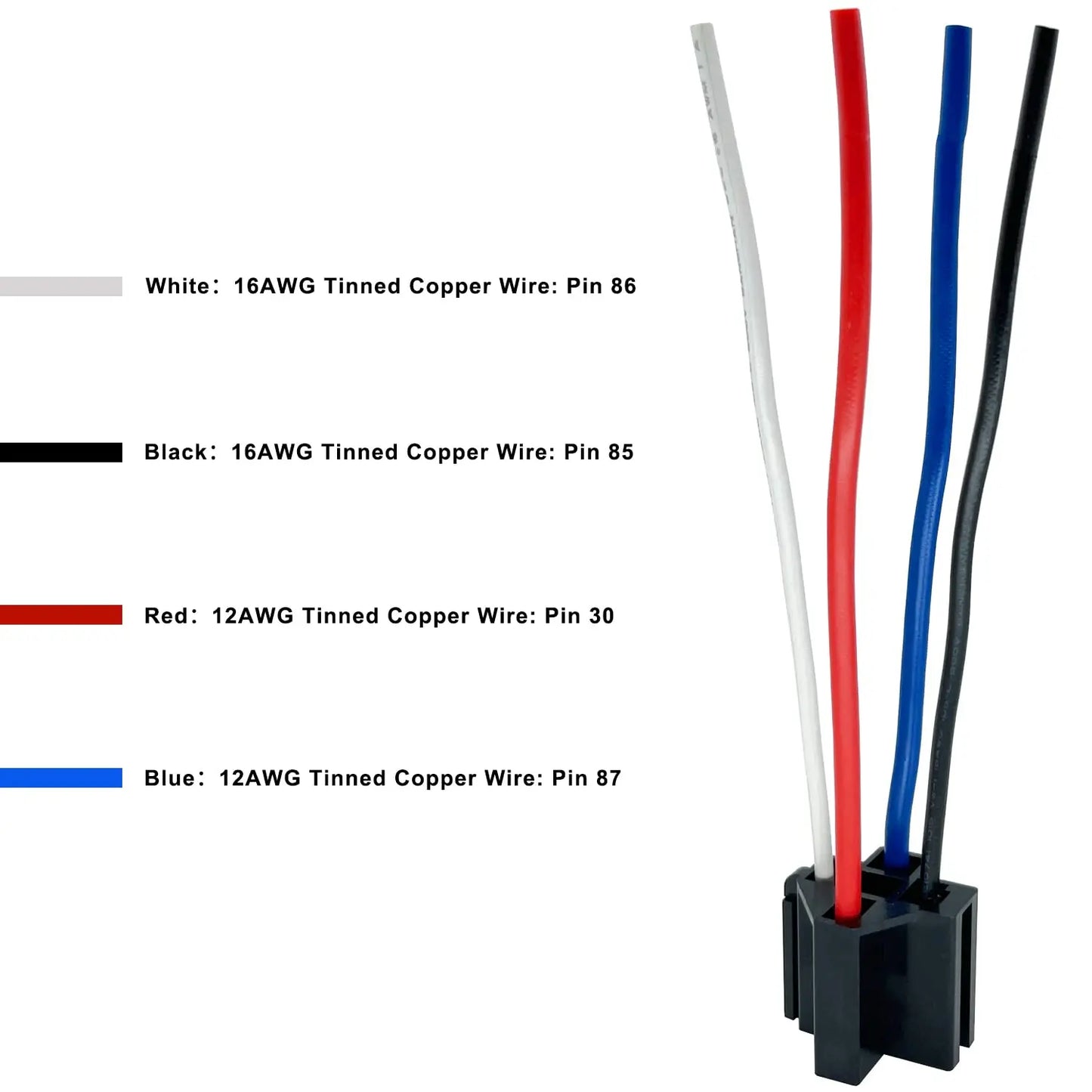 1pcs 40Amp Automotive Relay with Interlocking Socket Heavy Duty for Truck Car Van Motorcycle Boat Relay 4-pin 12V DC