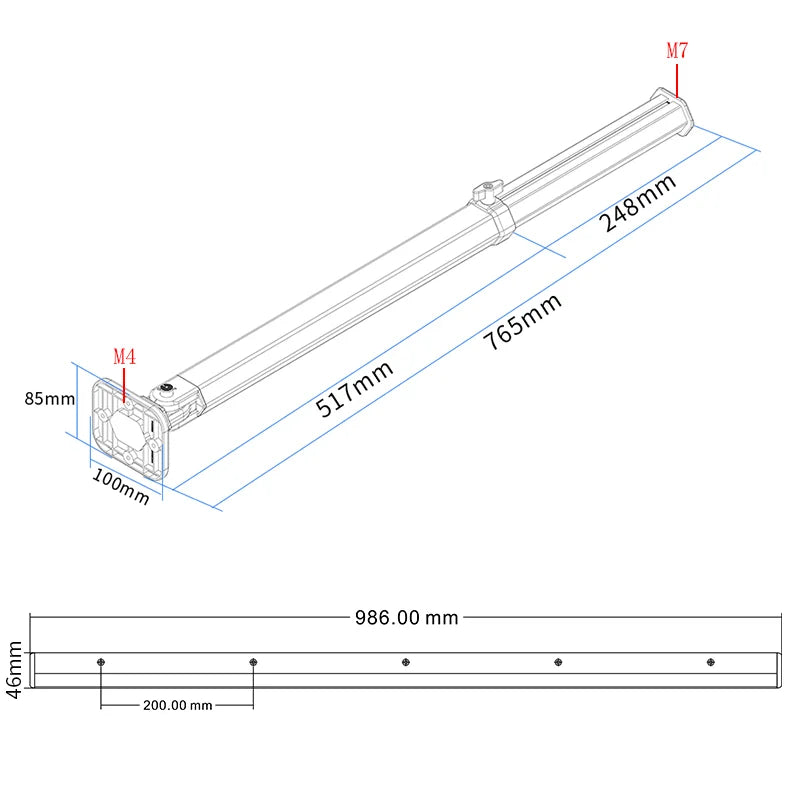 TYTXRV Detachable Adjustable Folding Telescopic high Aluminum alloy Table Leg Support base Apply to caravan camper accessories