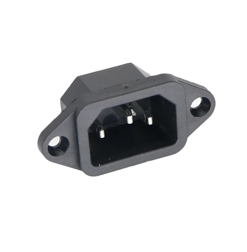 Black CE IEC320 C13 C14 AC Power Panel Socket  Rewirable Wiring Plug Electric Battery Receptacle Docking Outlet 10A 250V