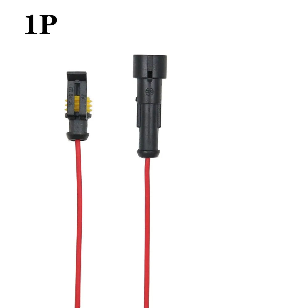 1set AMP 1P 2P 3P 4P 5P 6P Way Waterproof Electrical Auto Connector Male Female Plug with Wire Cable harness for Car Motorcycle