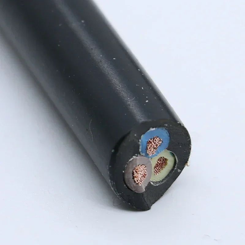 3Pin Pure Copper EU AC Power Plug Cable 16A 0.75/1.0/1.5 Square European Standard Tail Power Cord for Rice Cooker CE Certified