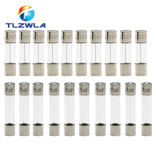 One Sell 5*20mm 6*30mm Fast Blow Glass Tube Fuses 5x20 6x30 mm 250V 0.5 1 2 3 4 5 6 8 10 15 20 25 30 A AMP Fuse